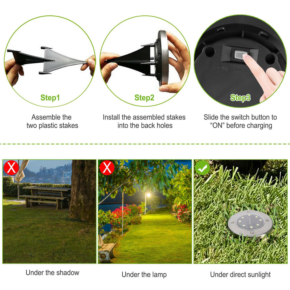Solarek® Solar-Powered Outdoor Pathway Light (4- or 8-Pack) product image