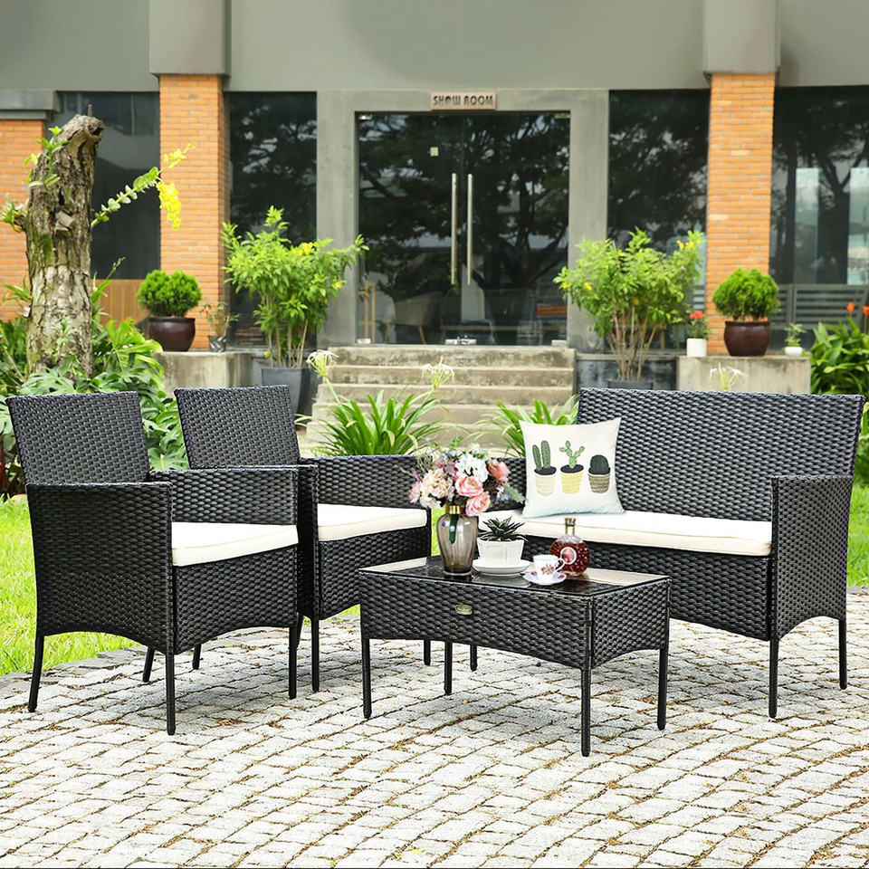 Rattan Outdoor 4-Piece Patio Furniture Set product image