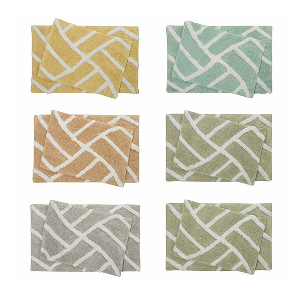100% Cotton Plush Water Absorbent Bath Mat (2-Pack) product image
