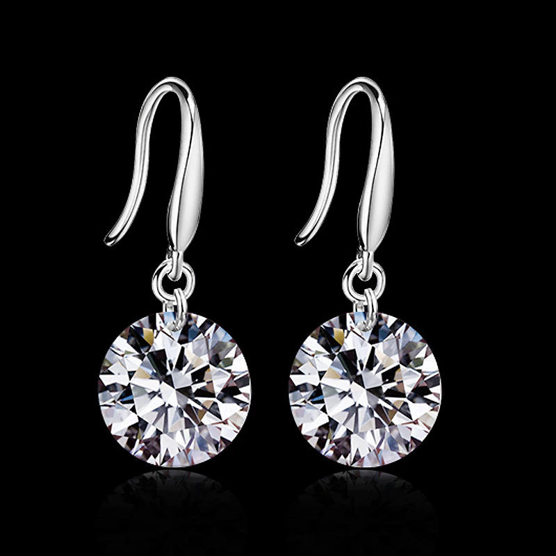 925 Sterling Silver 2.00 ct. Cubic Zirconia Drop Earrings product image