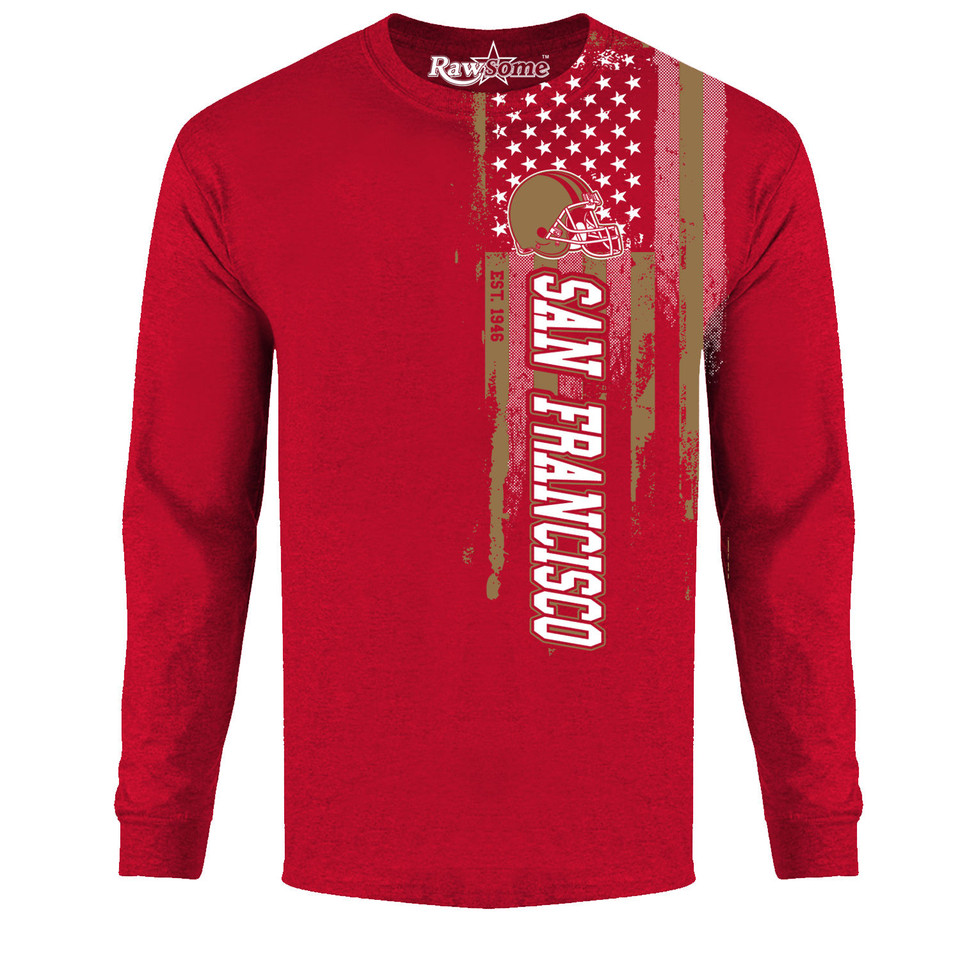Men's Football USA Flag Long Sleeve Shirt product image