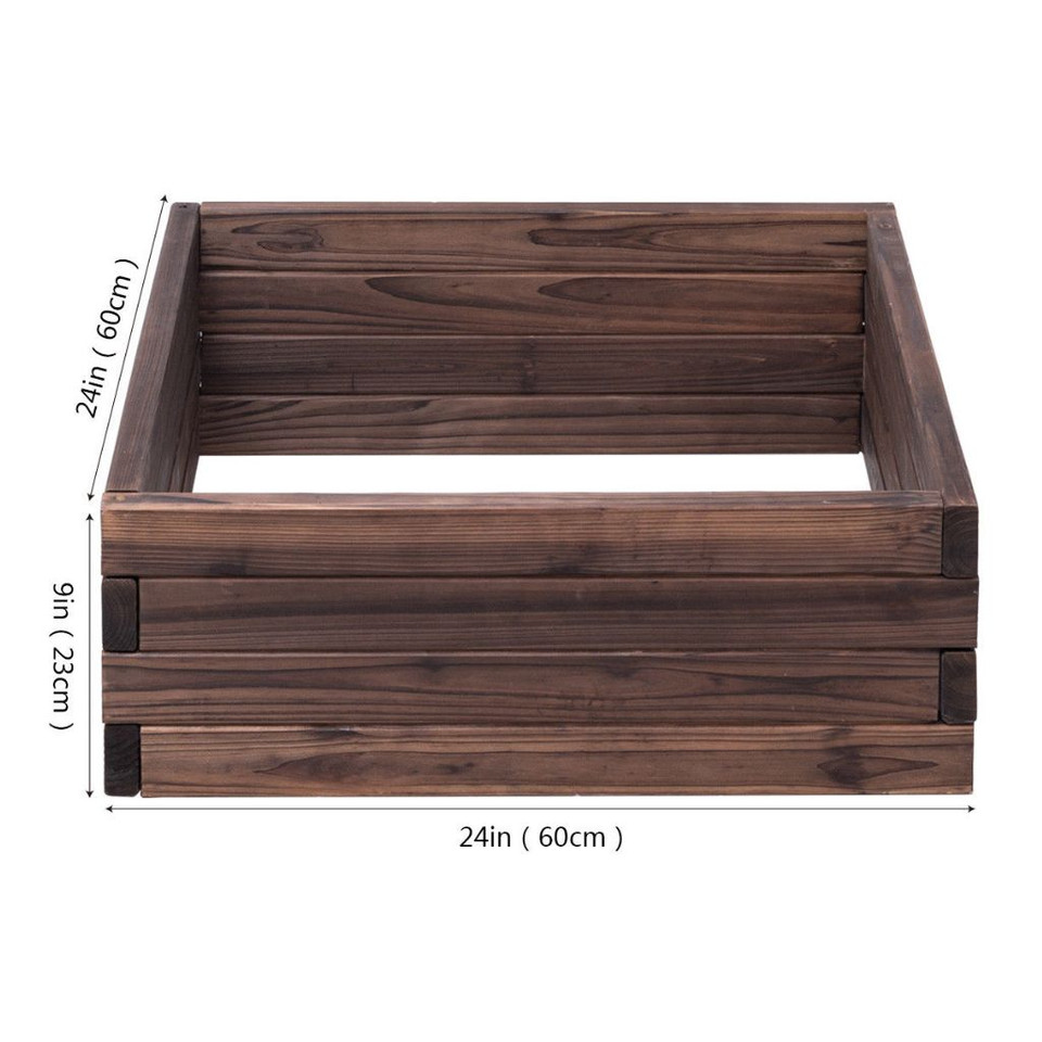 2' x 2' Square Raised Garden Bed Elevated Box for Flowers & Vegetables product image