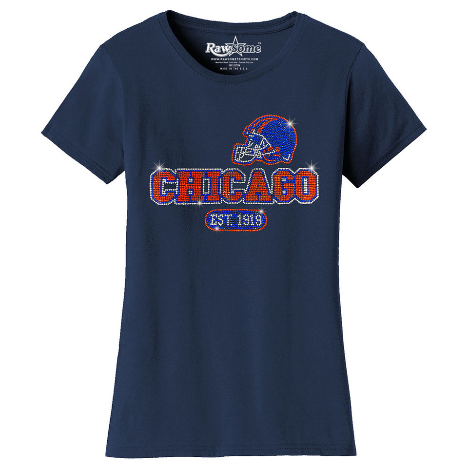Women's Awesome Football Rhinestone Bling T-Shirt product image