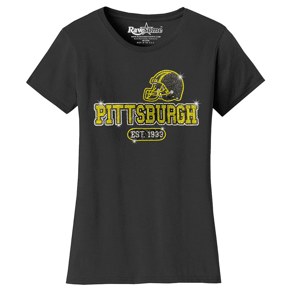 Women's Awesome Football Rhinestone Bling T-Shirt product image