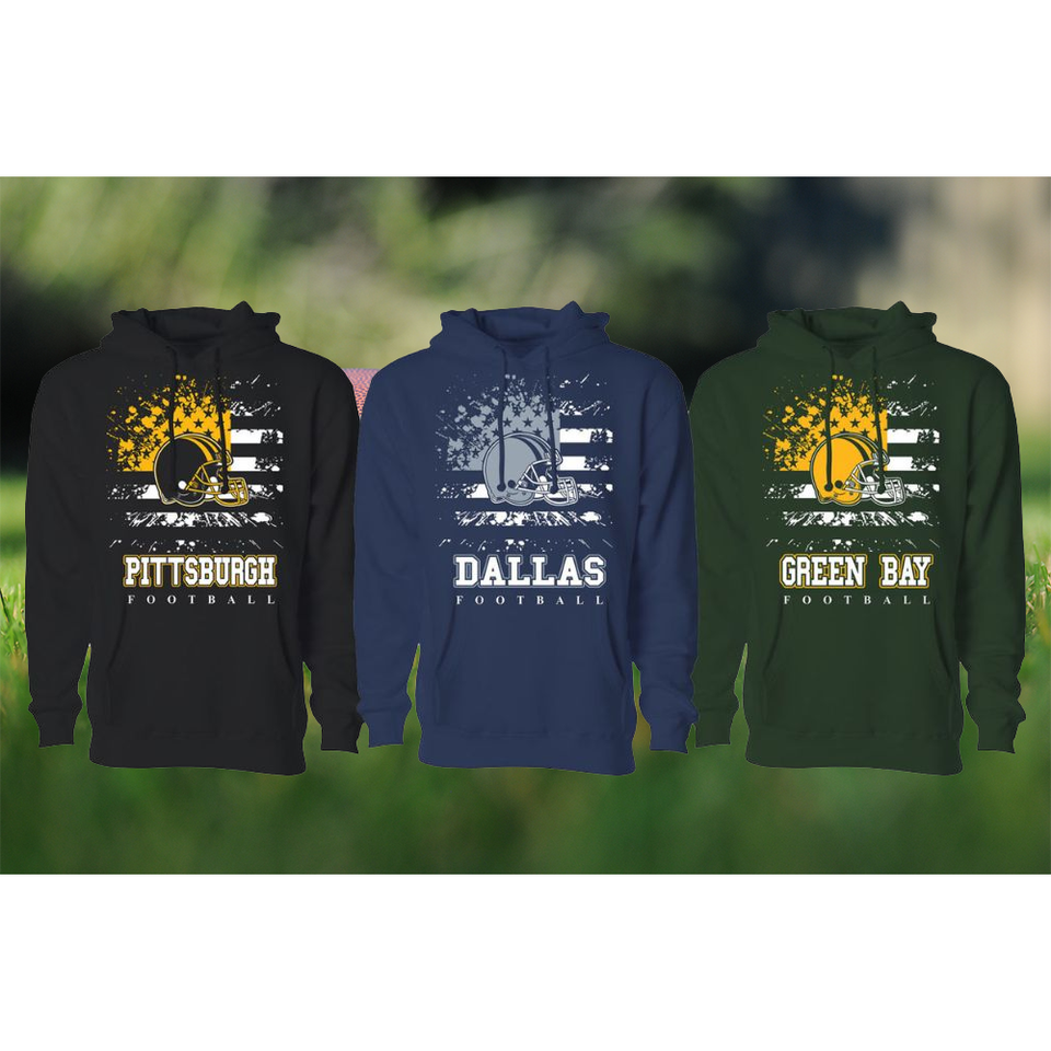 Men's Star-Spangled Football Pullover Hoodie product image