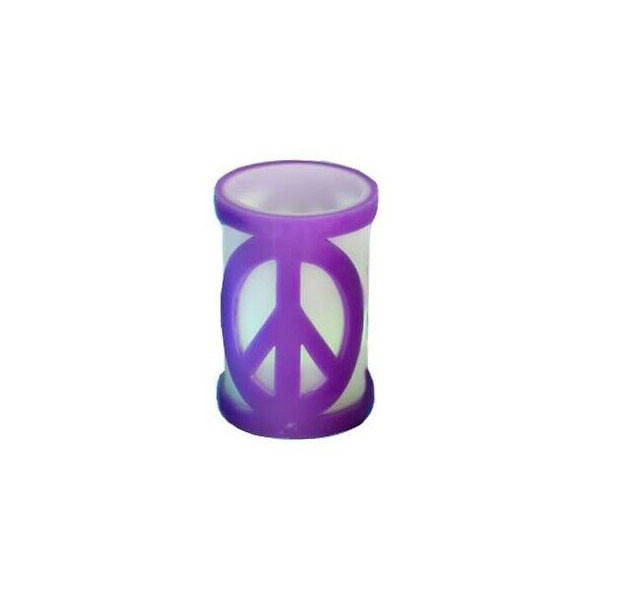 Large Color Changing LED Peace Sign Flameless Candle product image