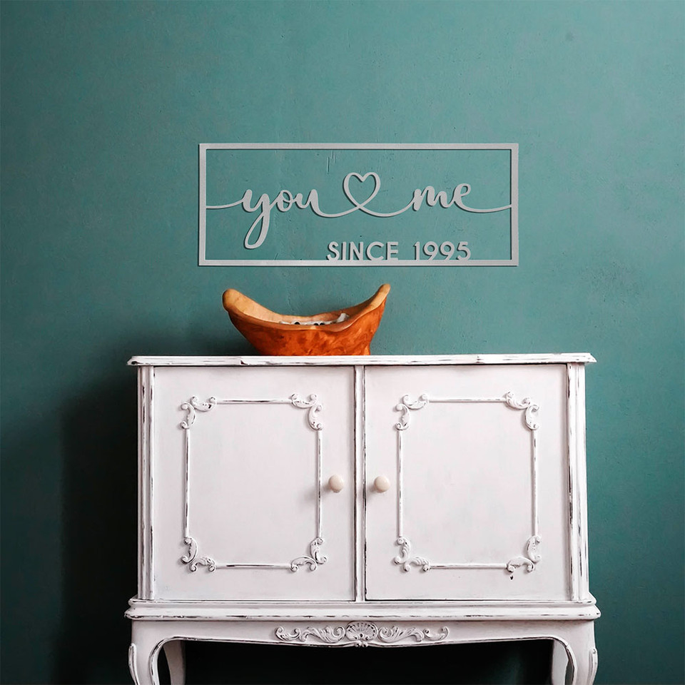Personalized 'You - Me' Metal Sign product image