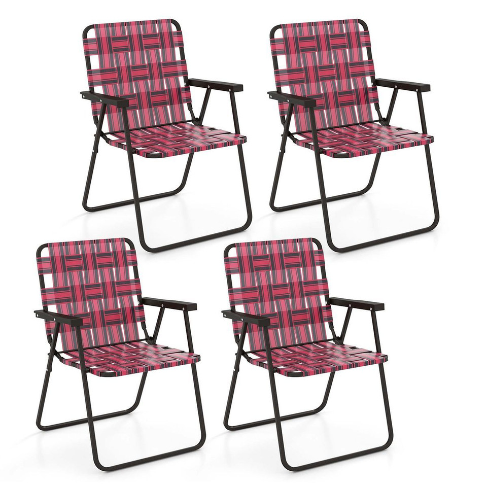 Folding Steel and PE Webbed Lawn Chair (2- to 6-Pack) product image