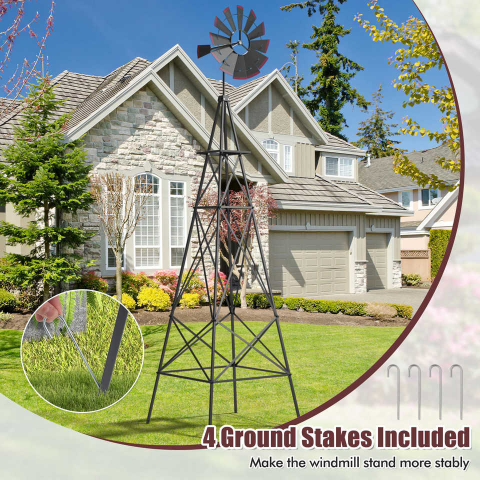 Ornamental 8-Foot Windmill product image