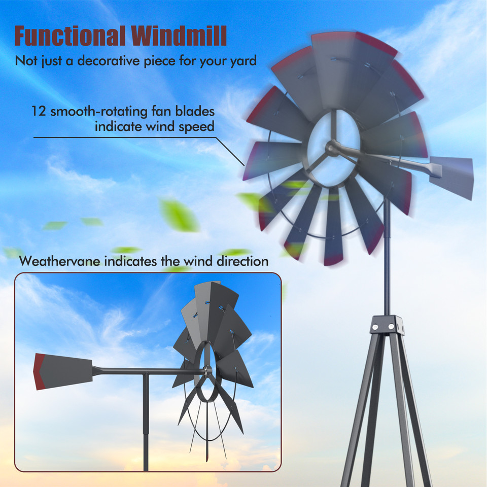 Ornamental 8-Foot Windmill product image