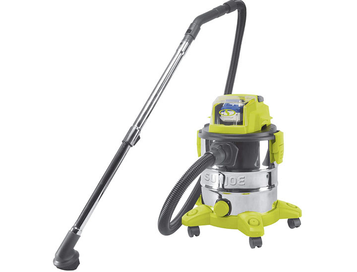 Sun Joe iON+ Cordless Stainless Steel Wet/Dry Vacuum with 4.0-Ah Battery product image