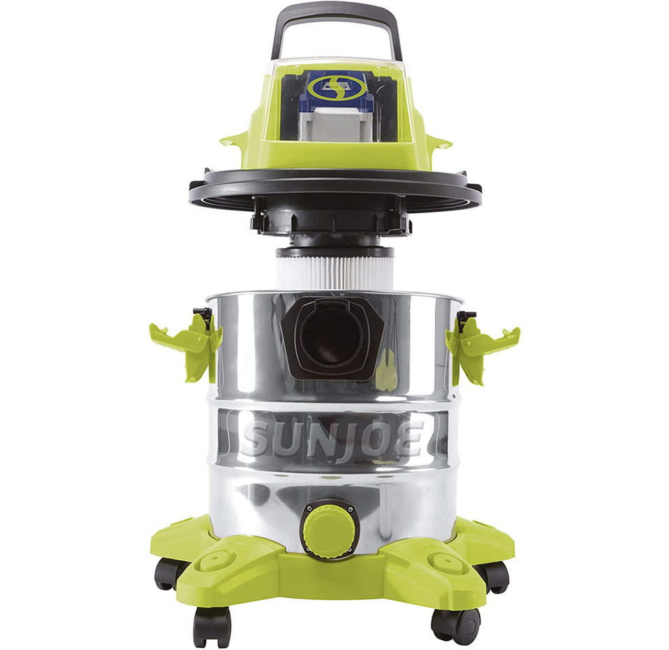 Sun Joe iON+ Cordless Stainless Steel Wet/Dry Vacuum with 4.0-Ah Battery product image
