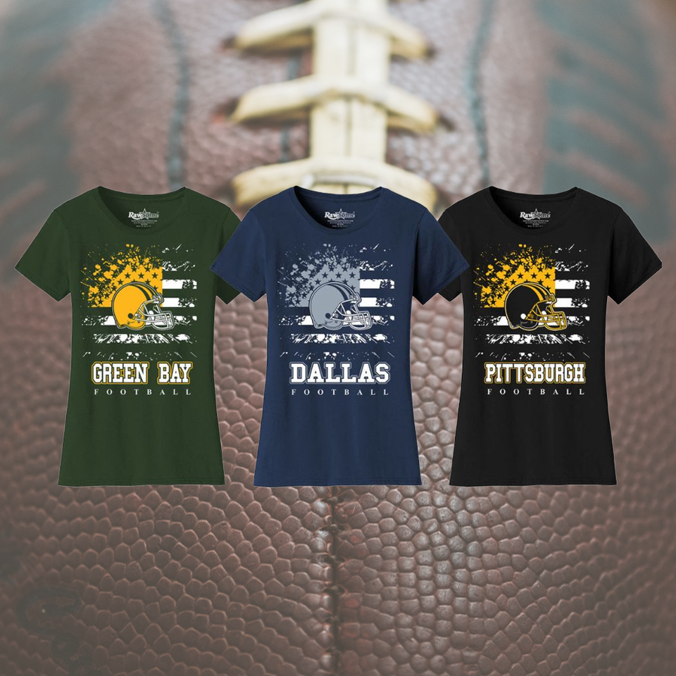 Women's Star-Spangled Football Short-Sleeve T-Shirts product image