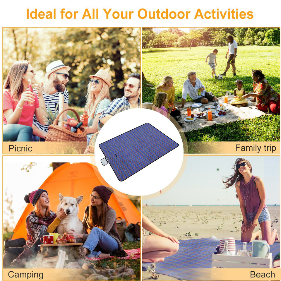 Fold-Out 60" x 78" Waterproof Picnic Blanket product image