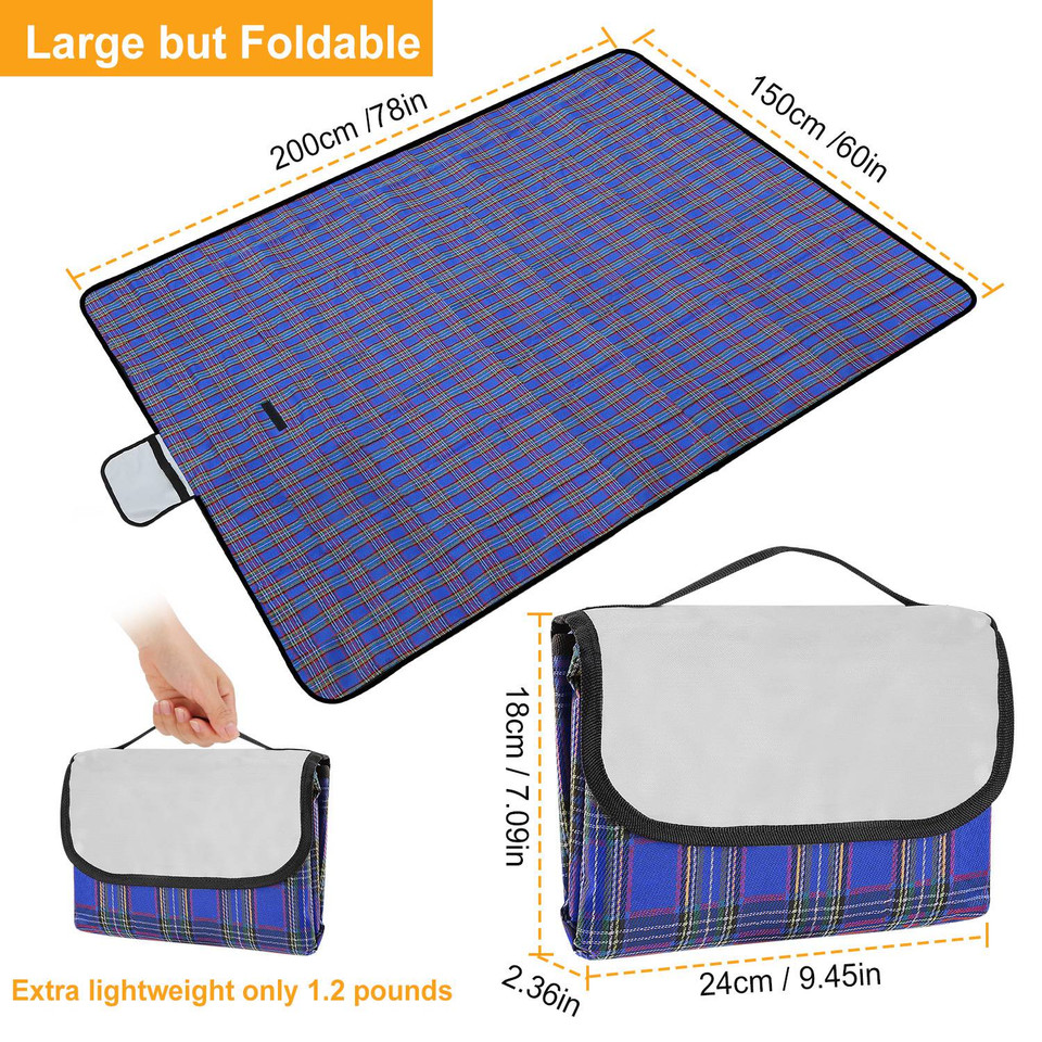 Fold-Out 60" x 78" Waterproof Picnic Blanket product image