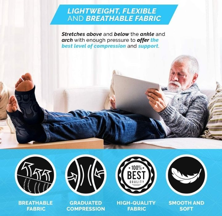 Ankle Plantar Fasciitis Compression Support Sleeves (Set of 2) product image
