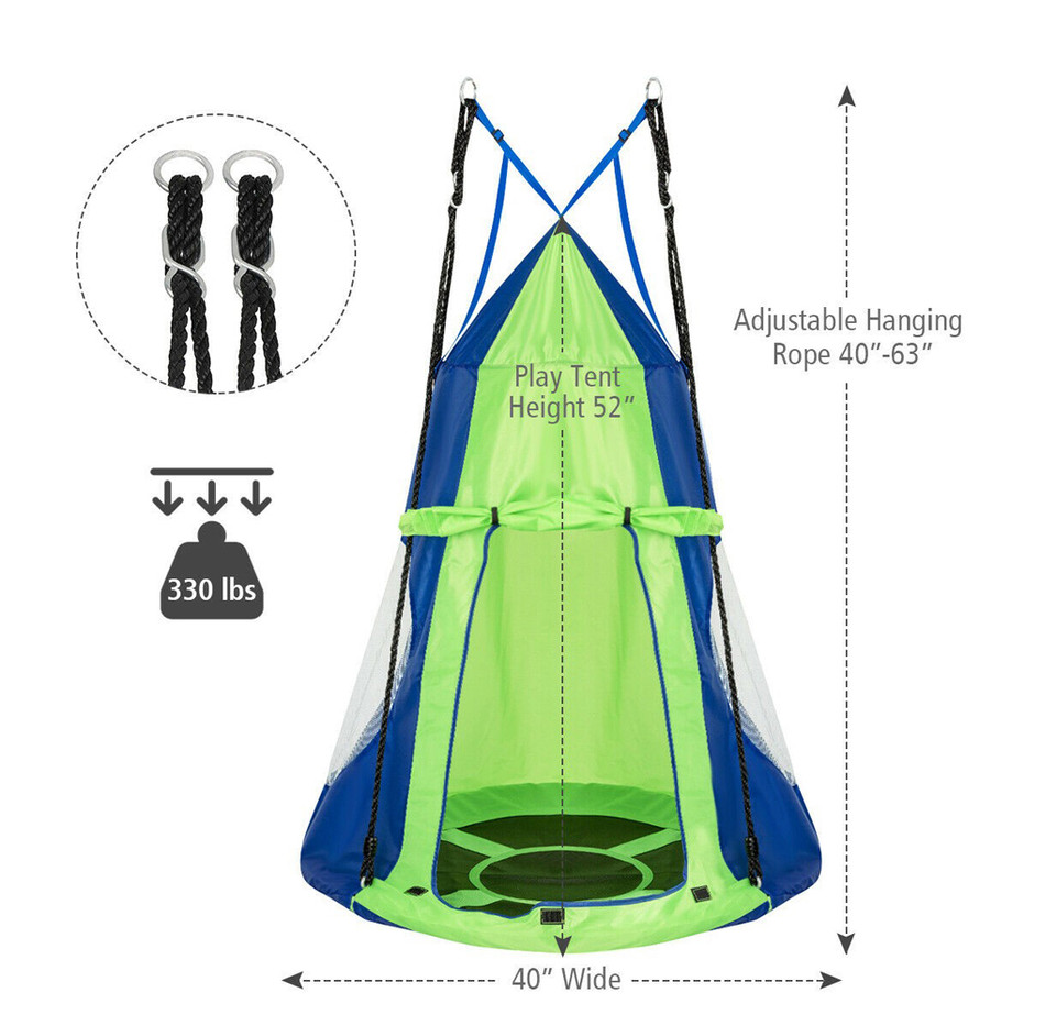 Kids' 40-Inch Hanging Chair Tent Swing  product image