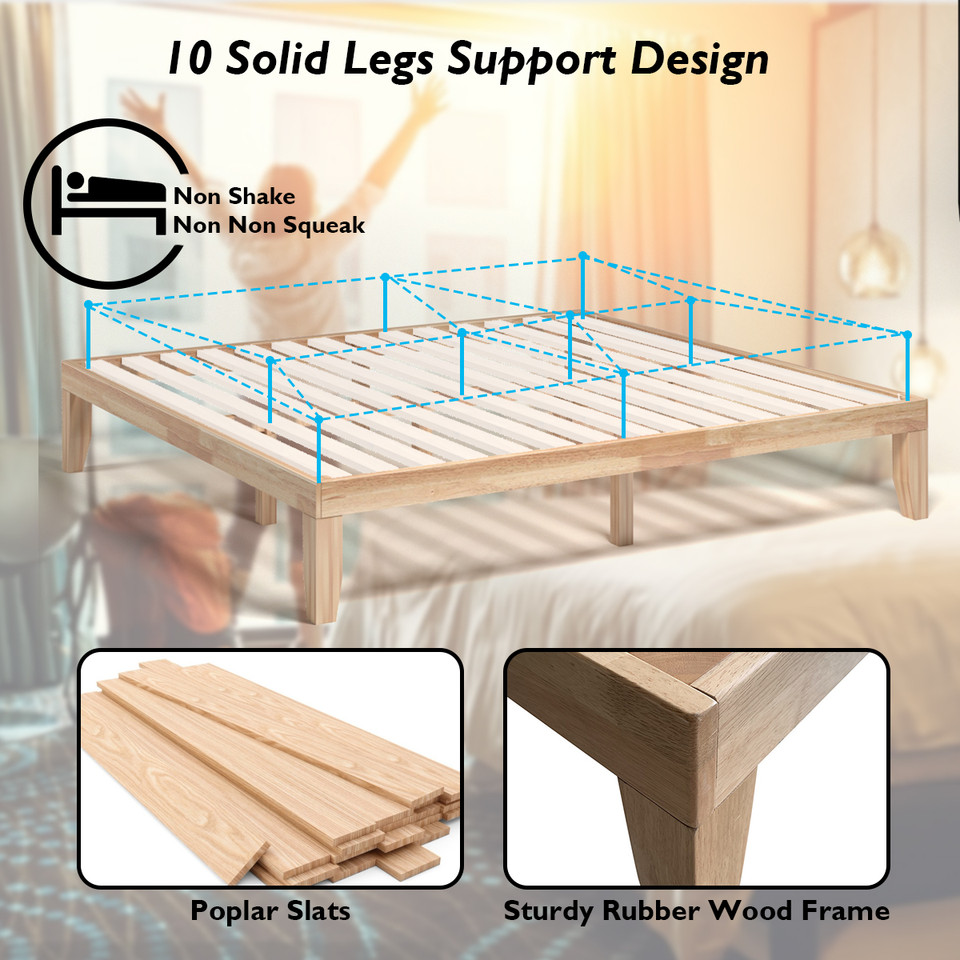 King Size 14'' Wooden Bed Frame product image