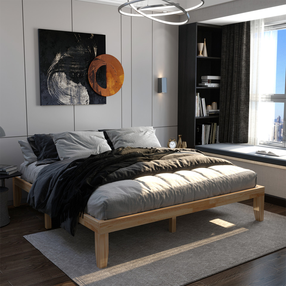 King Size 14'' Wooden Bed Frame product image