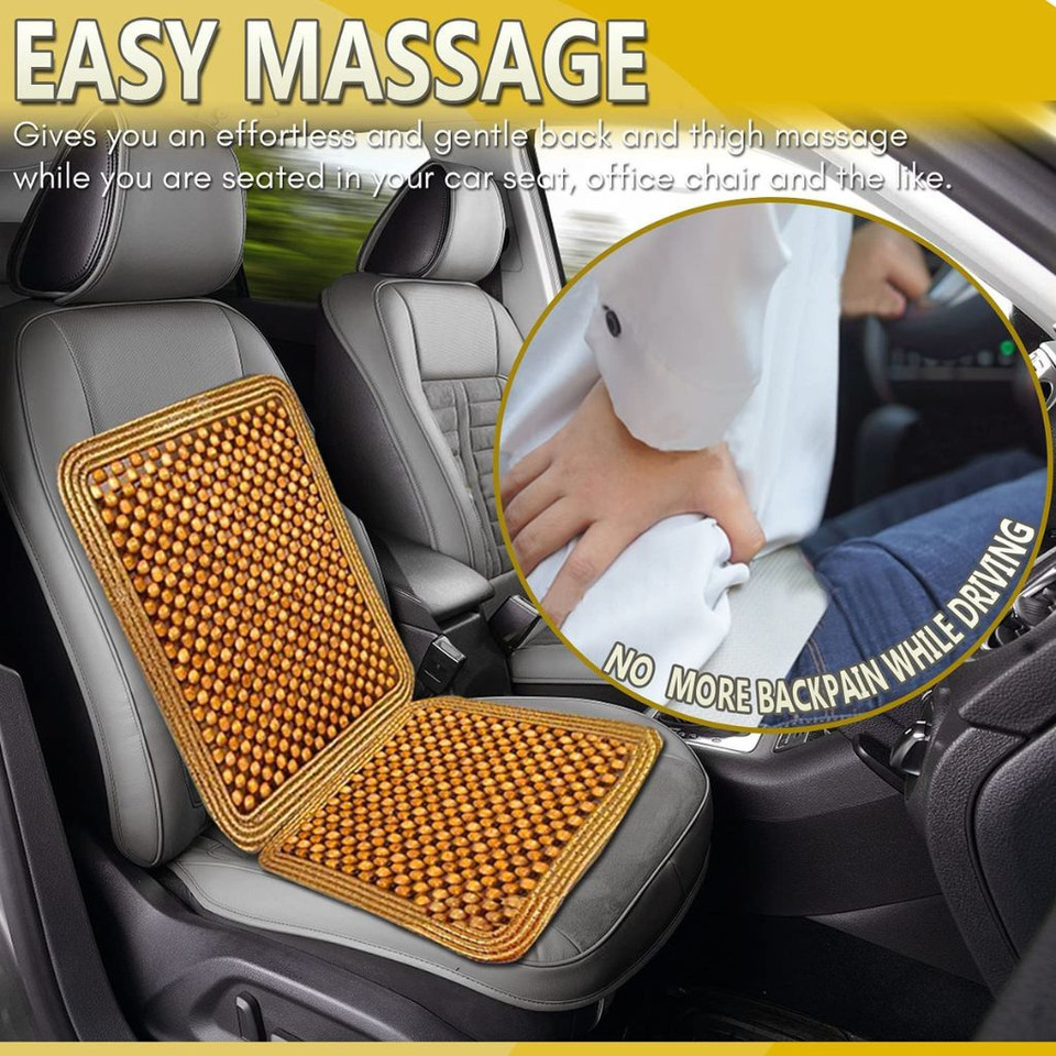 Zone Tech® Wooden Beaded Massaging Car Seat Cover (1- Or 2-Pack) product image