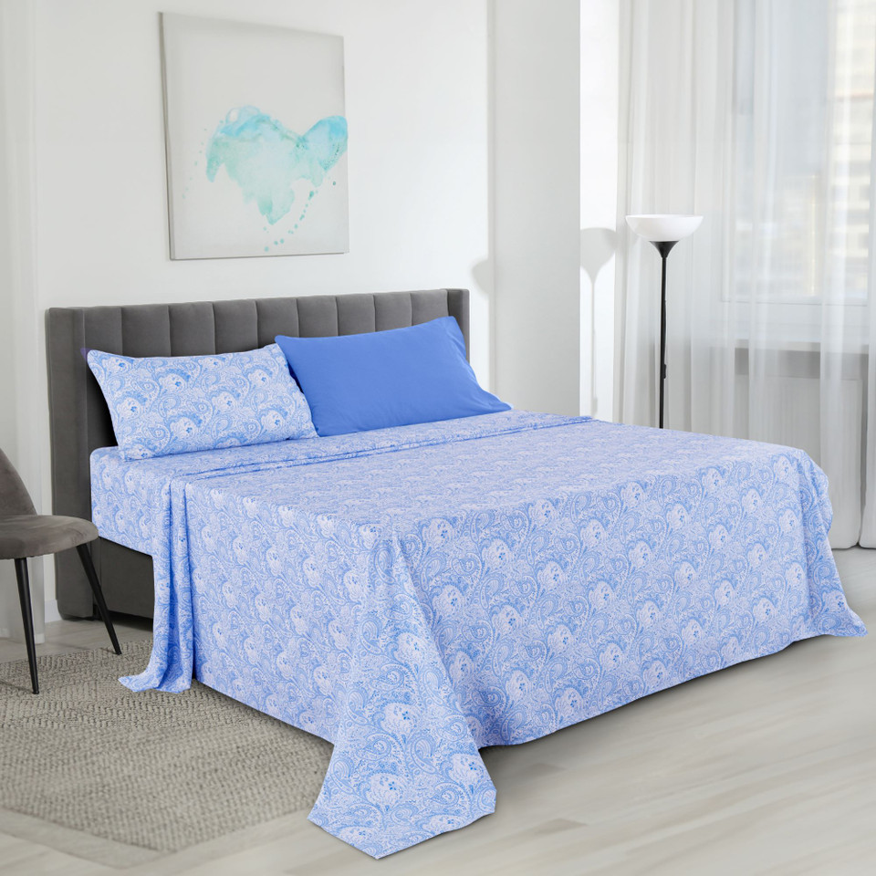 4 or 6-Piece Paisley Printed Deep Pocket Bed Sheet Set product image