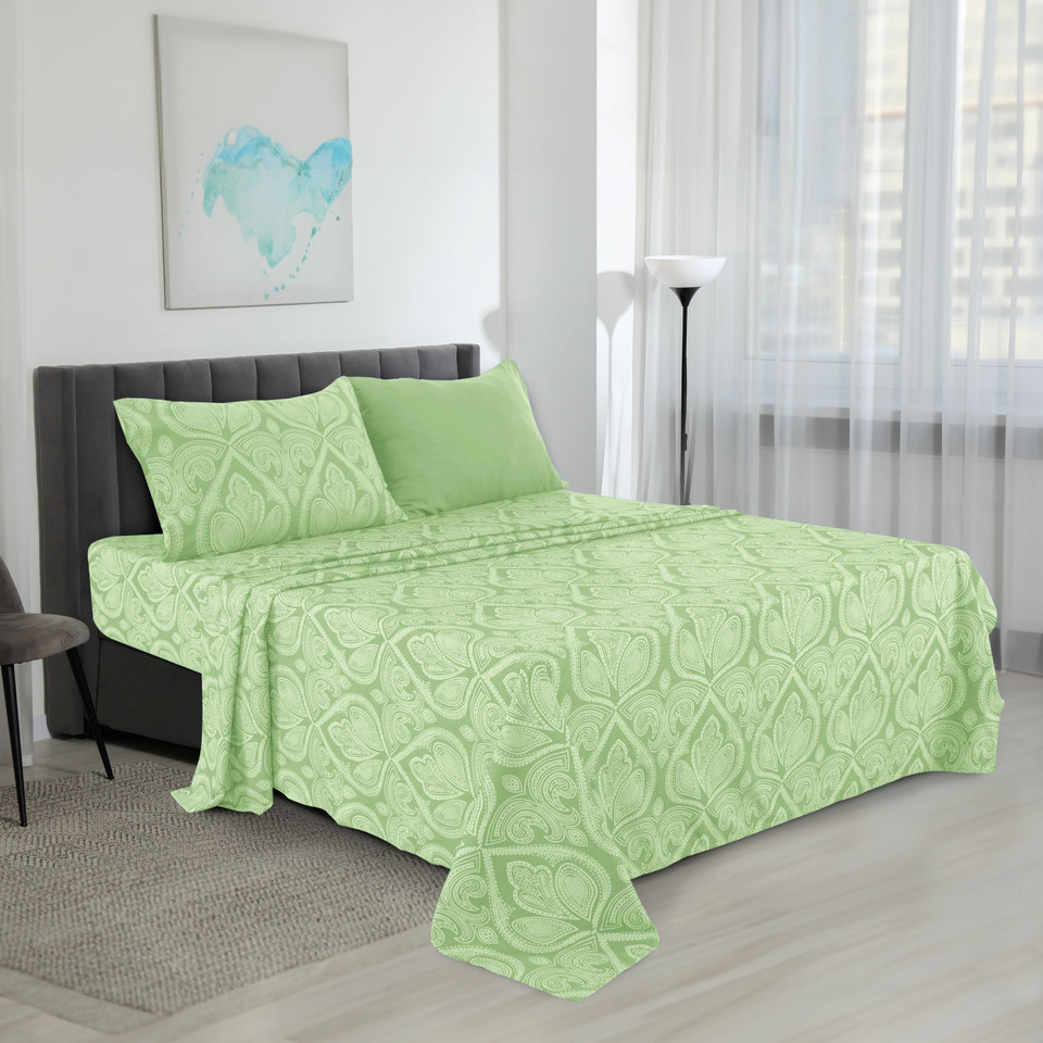 4 or 6-Piece Paisley Printed Deep Pocket Bed Sheet Set product image