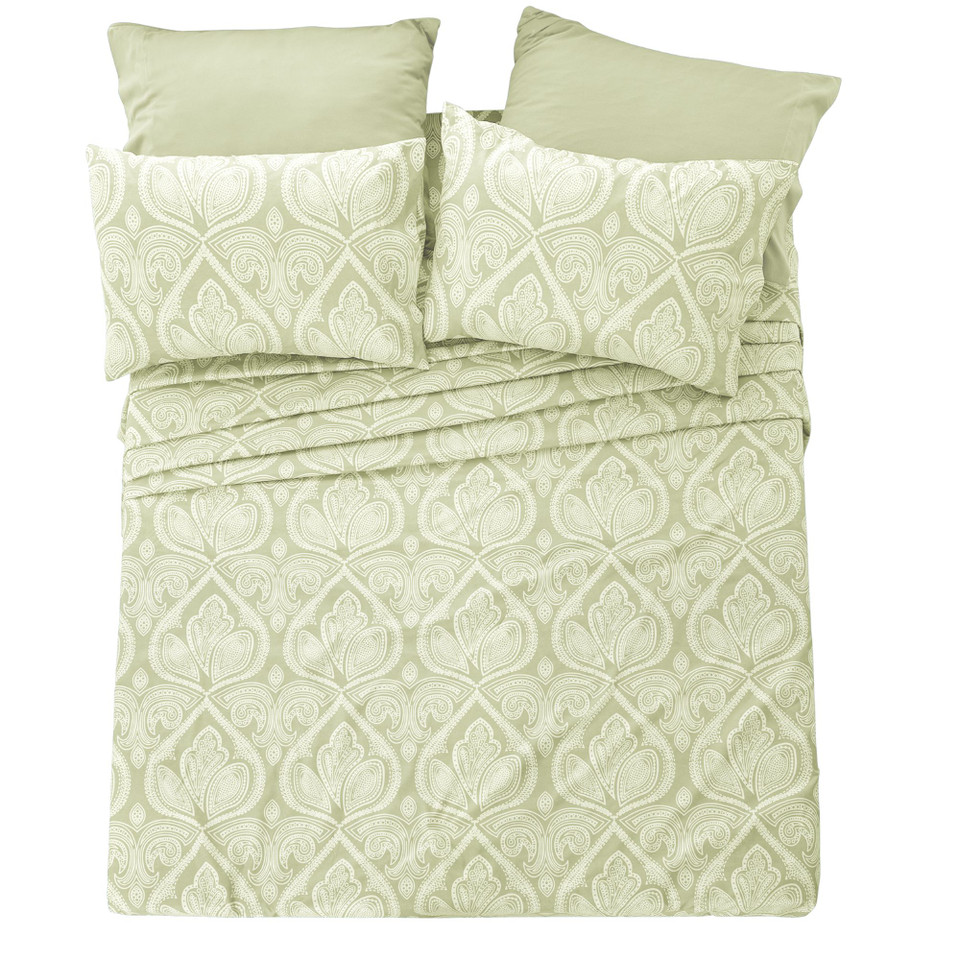 4 or 6-Piece Paisley Printed Deep Pocket Bed Sheet Set product image