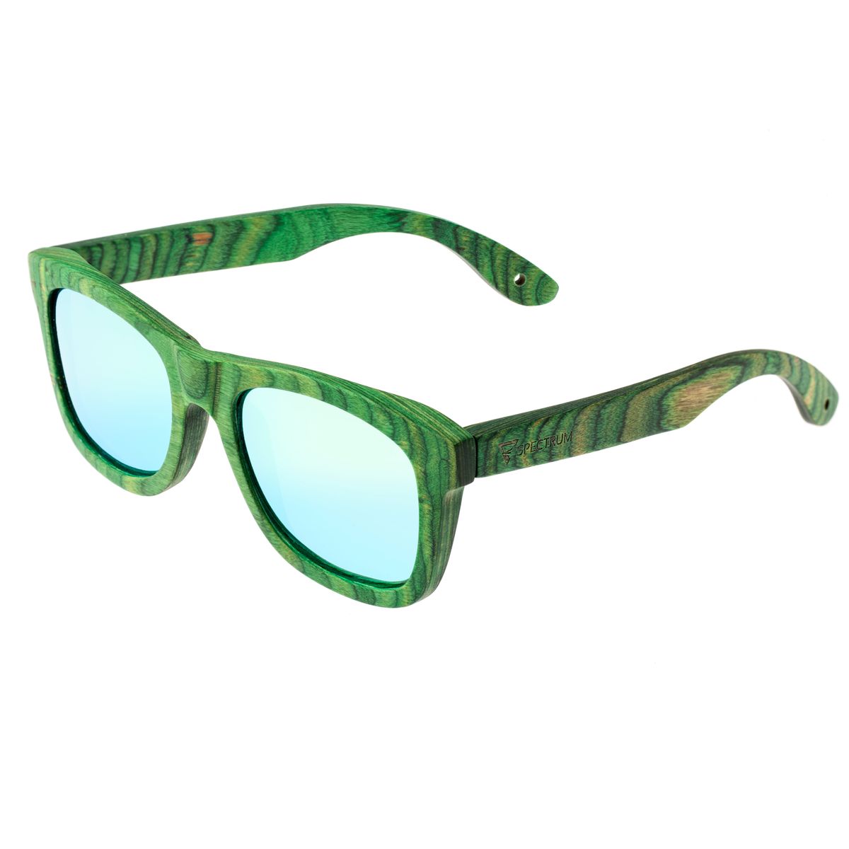 Spectrum Polarized Wooden Sunglasses - Slater - Green/Green