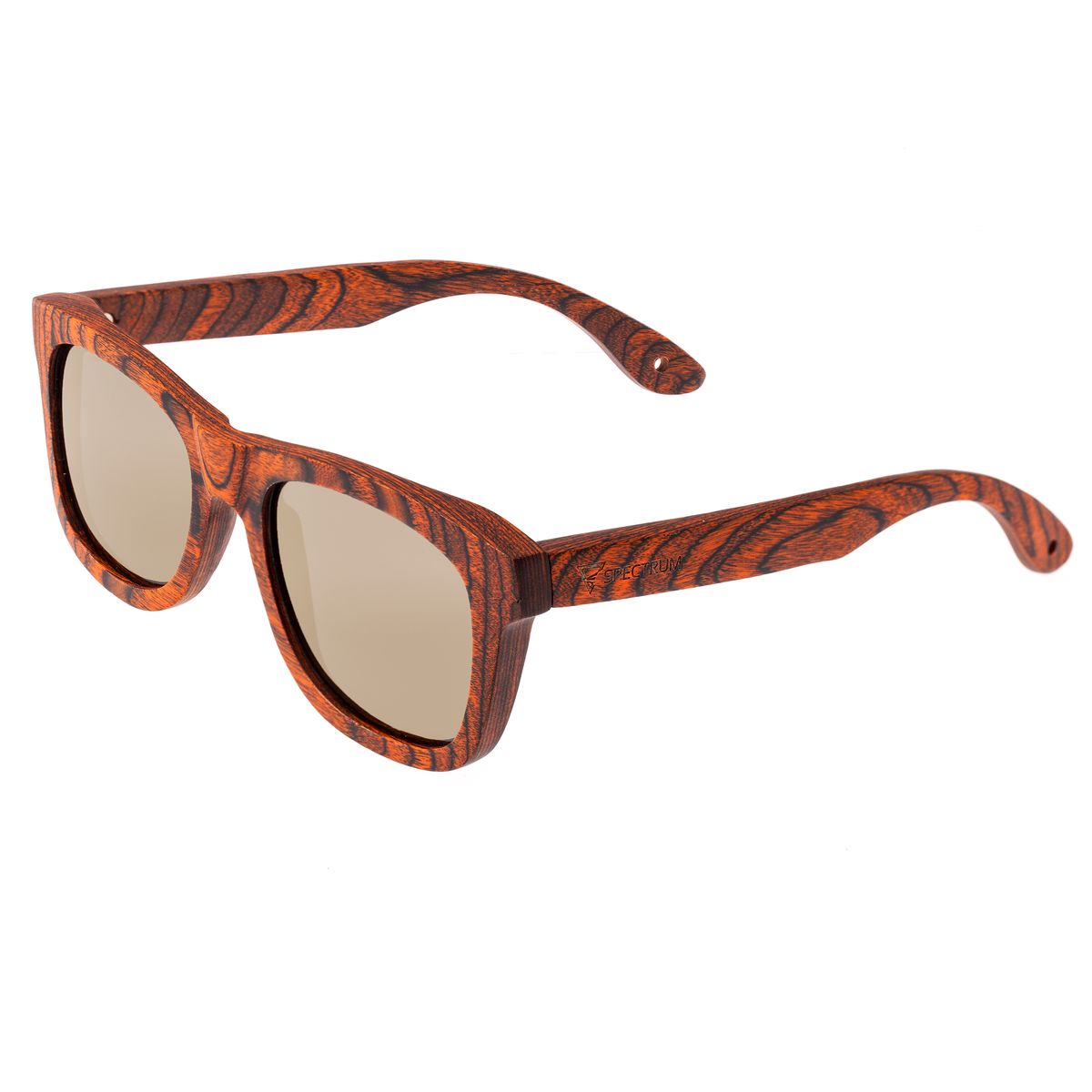 Spectrum Polarized Wooden Sunglasses - Peralta - Orange/Gold