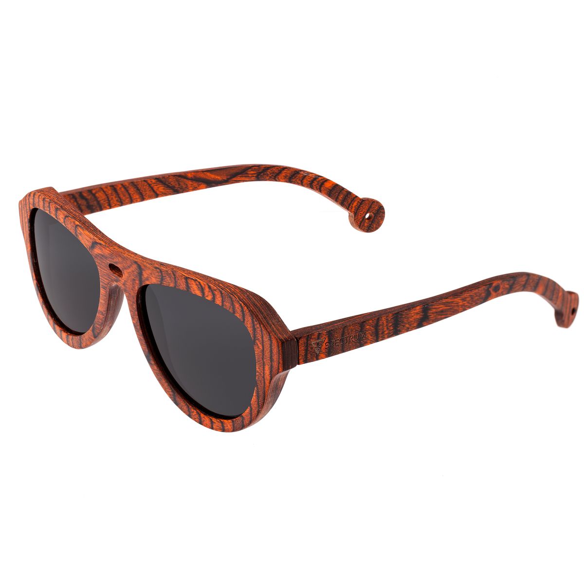 Spectrum Polarized Wooden Sunglasses - Stroud - Orange/Black
