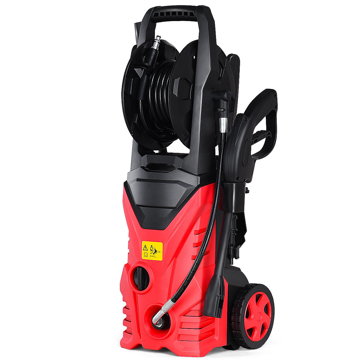 Photos - Pressure Washer Costway 2030PSI 1800W Electric High- with Hose Reel - High  Red EP22893RE 