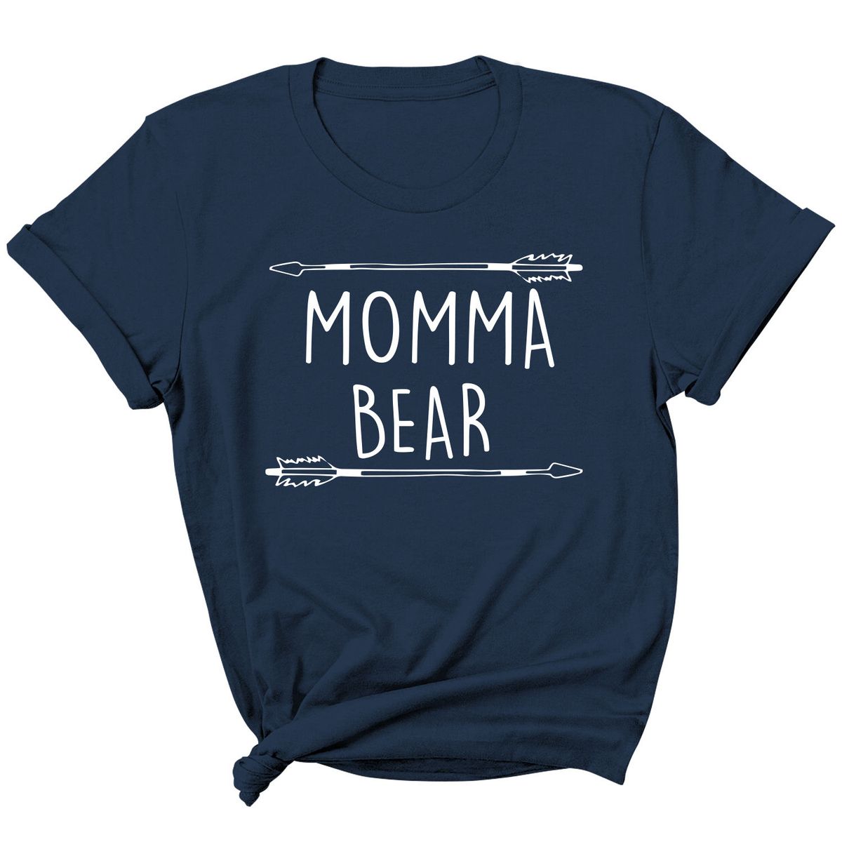 Women's 'Mama Bear' Graphic T-Shirt - Momma Bear Arrow - Navy / 2XL