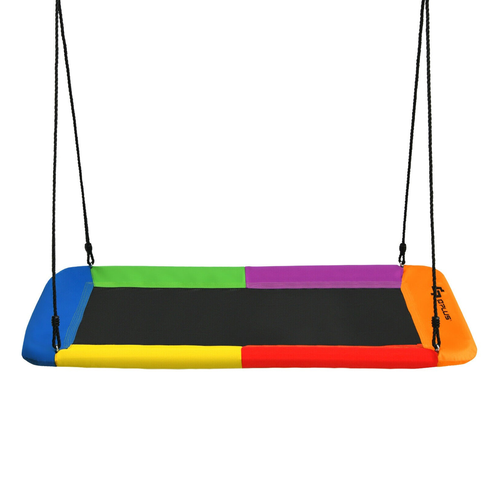Photos - Swing / Rocking Chair Costway Giant 60-Inch Outdoor Platform Swing - Tree Swing-Multi-Color OP70630CL 