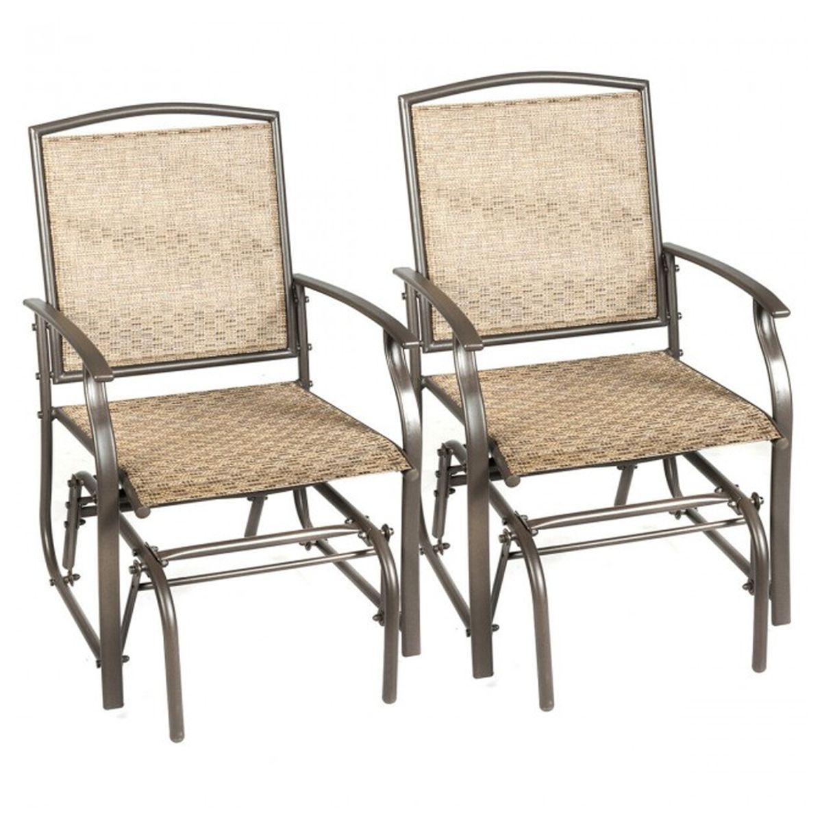 Photos - Garden Furniture Costway Outdoor Patio Rocking Glider Chairs  -  2PCS P (1 or 2-Pack)