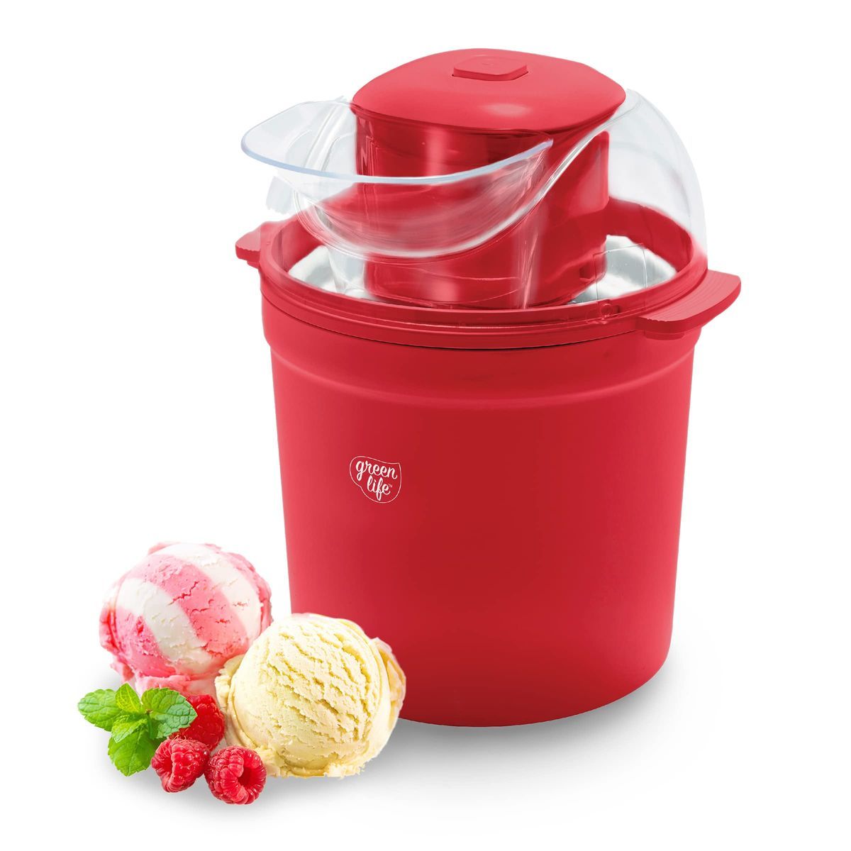 Photos - Yoghurt / Ice Cream Maker GreenLife Greenlife™ Scoop Express Ice Cream Maker - Red CC005076-E