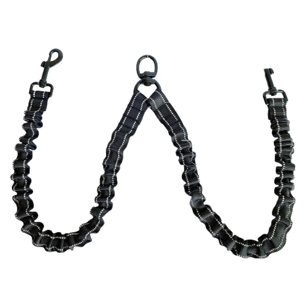 Dual Bungee Pet Leash Add-On - Dual Bungee Leash Add-On Black