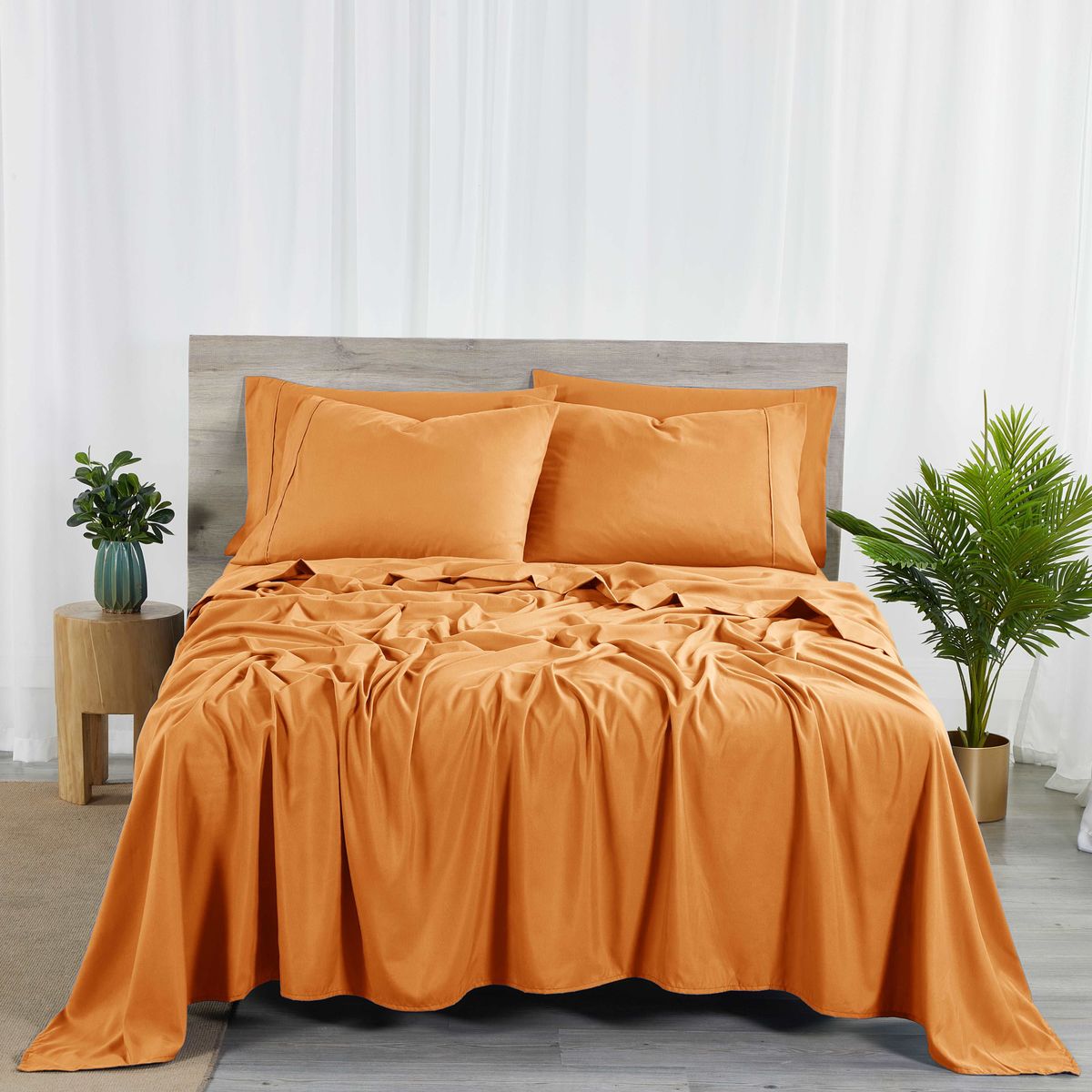 Photos - Bed Linen Bibb Home 6-Piece 2000-Thread-Count Bamboo Sheet Set with SnugGrip by Bibb