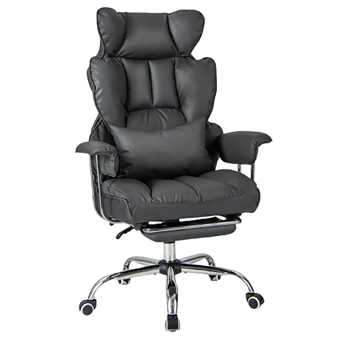 Photos - Computer Chair Costway Executive Office Desk Chair with Footrest - Office Chair -gr HCST0 