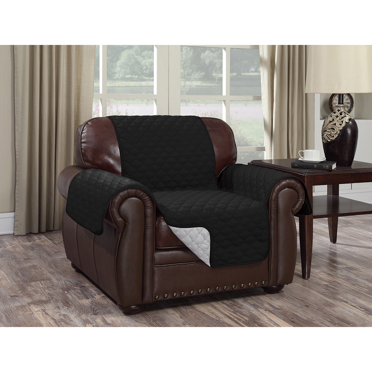 Anti-Slip Reversible Furniture Protectors - Chair Black/Silver