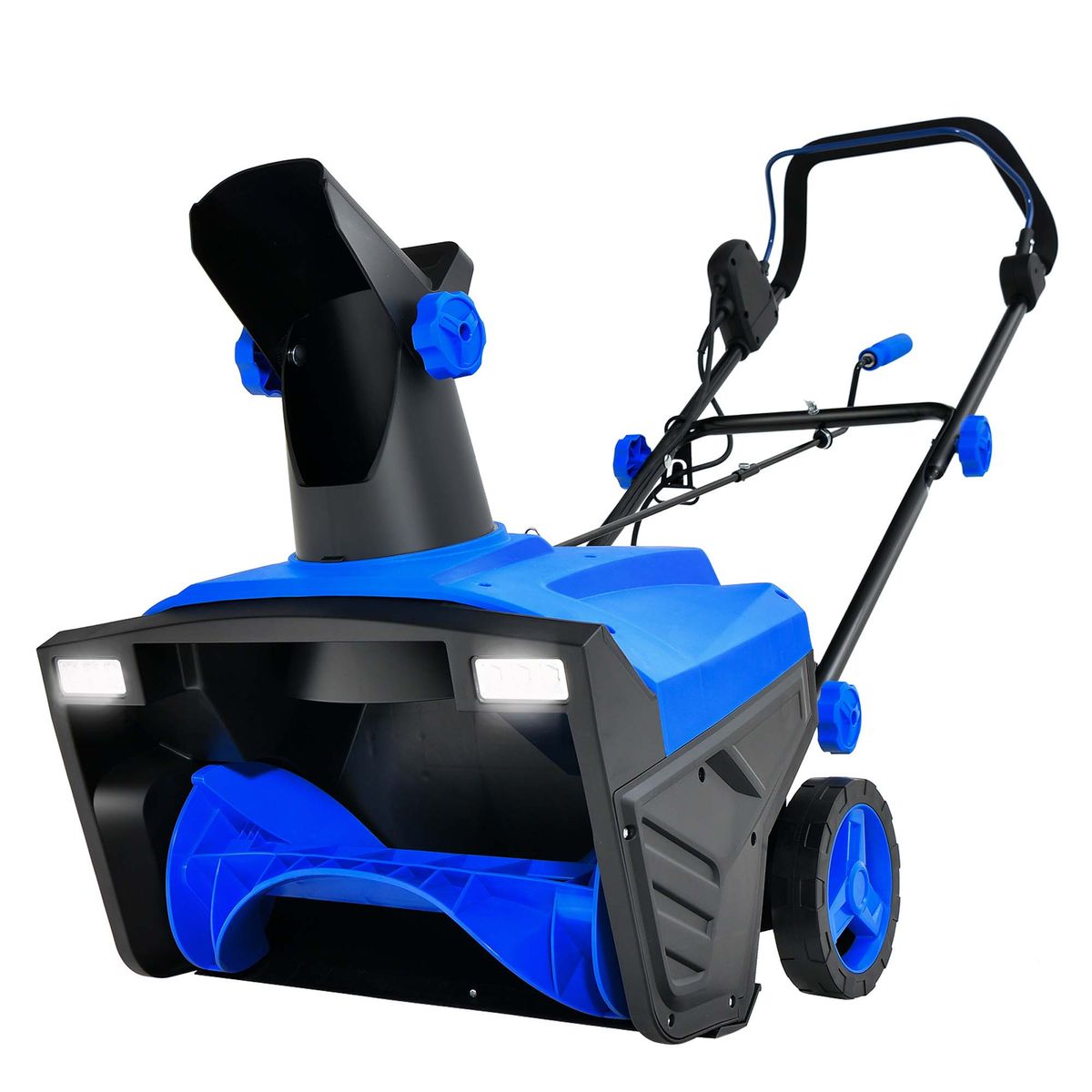 20-Inch Electric Snow Thrower, 120V, 15A, with 180° Rotatable Chute - Blue