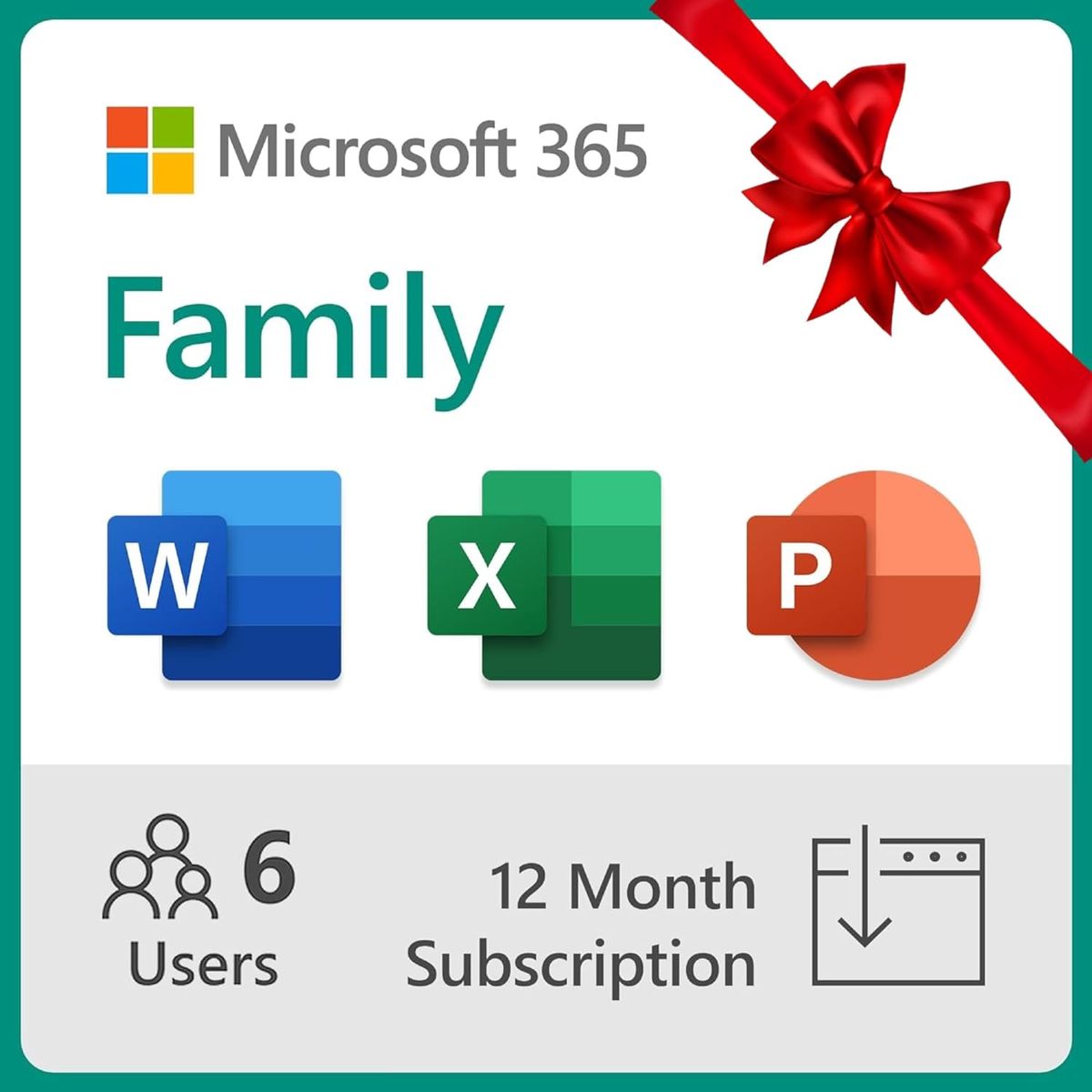 Microsoft® 365 Family - 12/15-Month Subscription (Activation Required) - 12-month