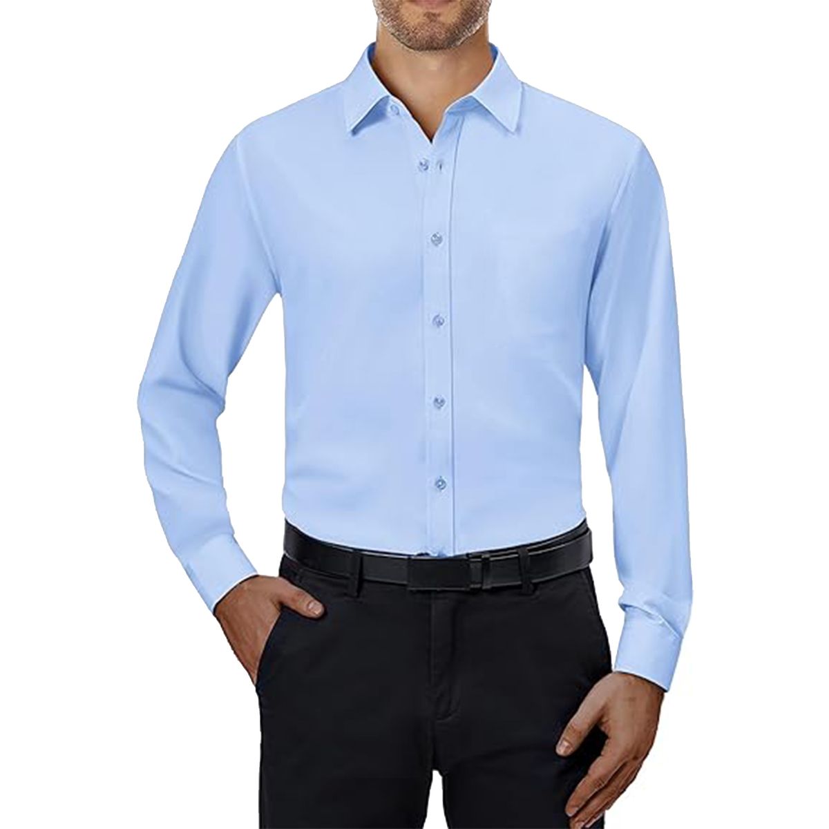 Men's Long Sleeve Classic Dress Shirt - JMLS-350 / LB / 2XL