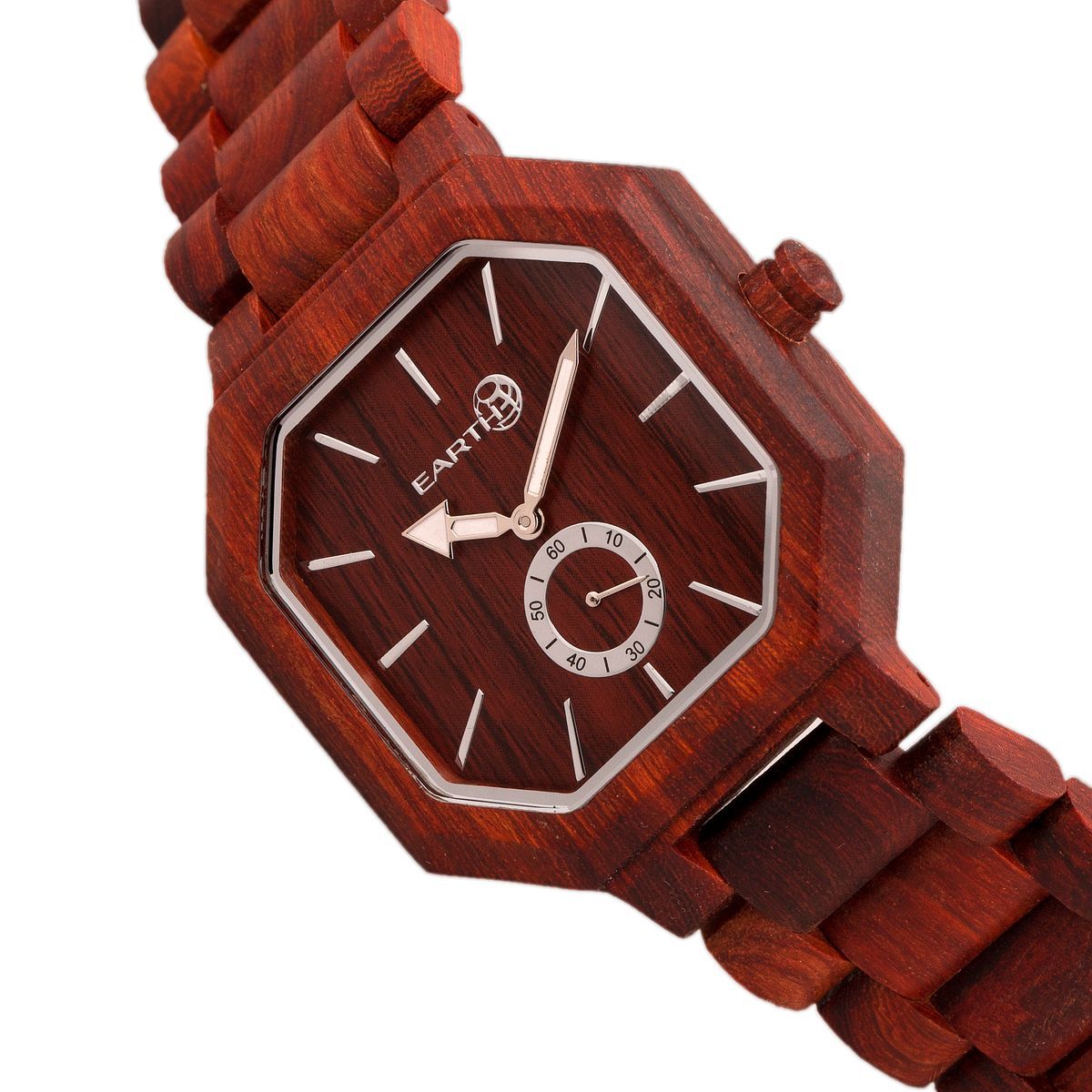 Earth Wood Acadia Bracelet Watches - Red