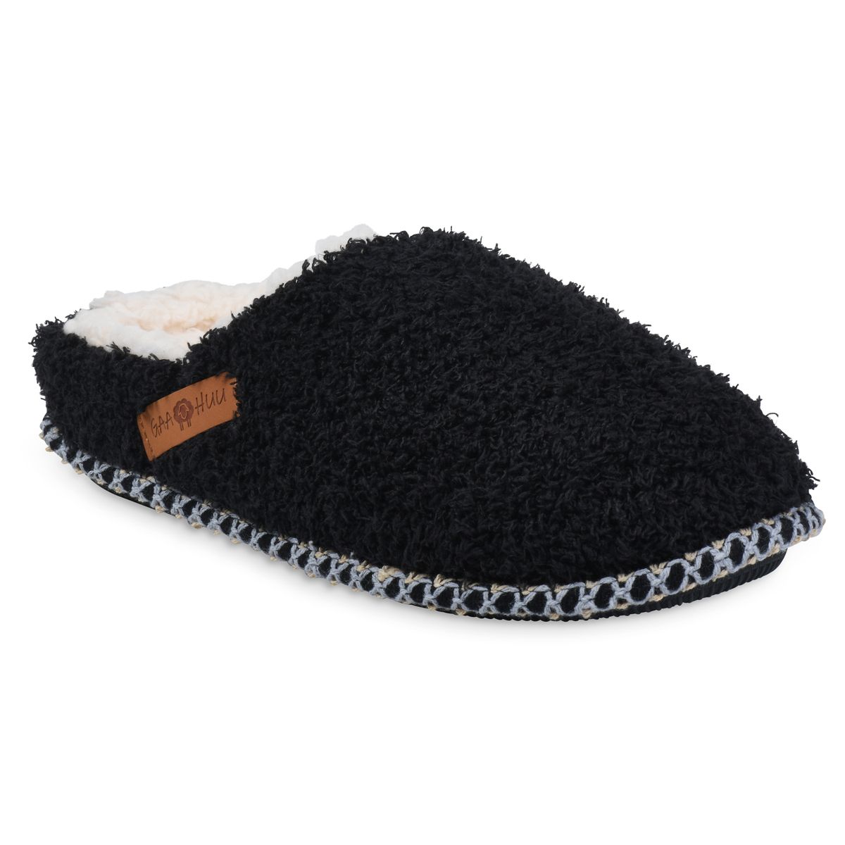 GaaHuu™ Memory Foam Clog Slippers for Women - Small - Black Cozee Fleece