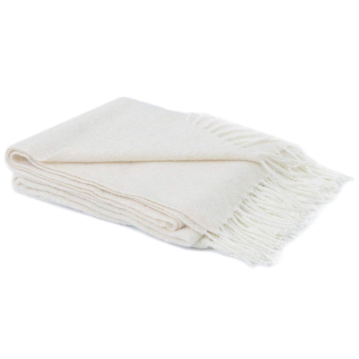 Photos - Duvet Cheer Collection Cheer Collection™ 50 x 60-Inch Ultra-Soft Knit Throw Blanket - Ivory CC-ACBL002-50X60-IV