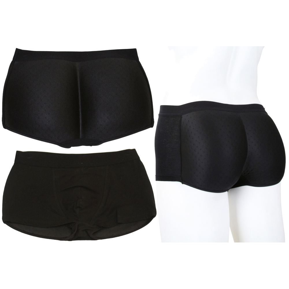 Men's Padded Backside Enhancing Briefs - Solid  Black - S
