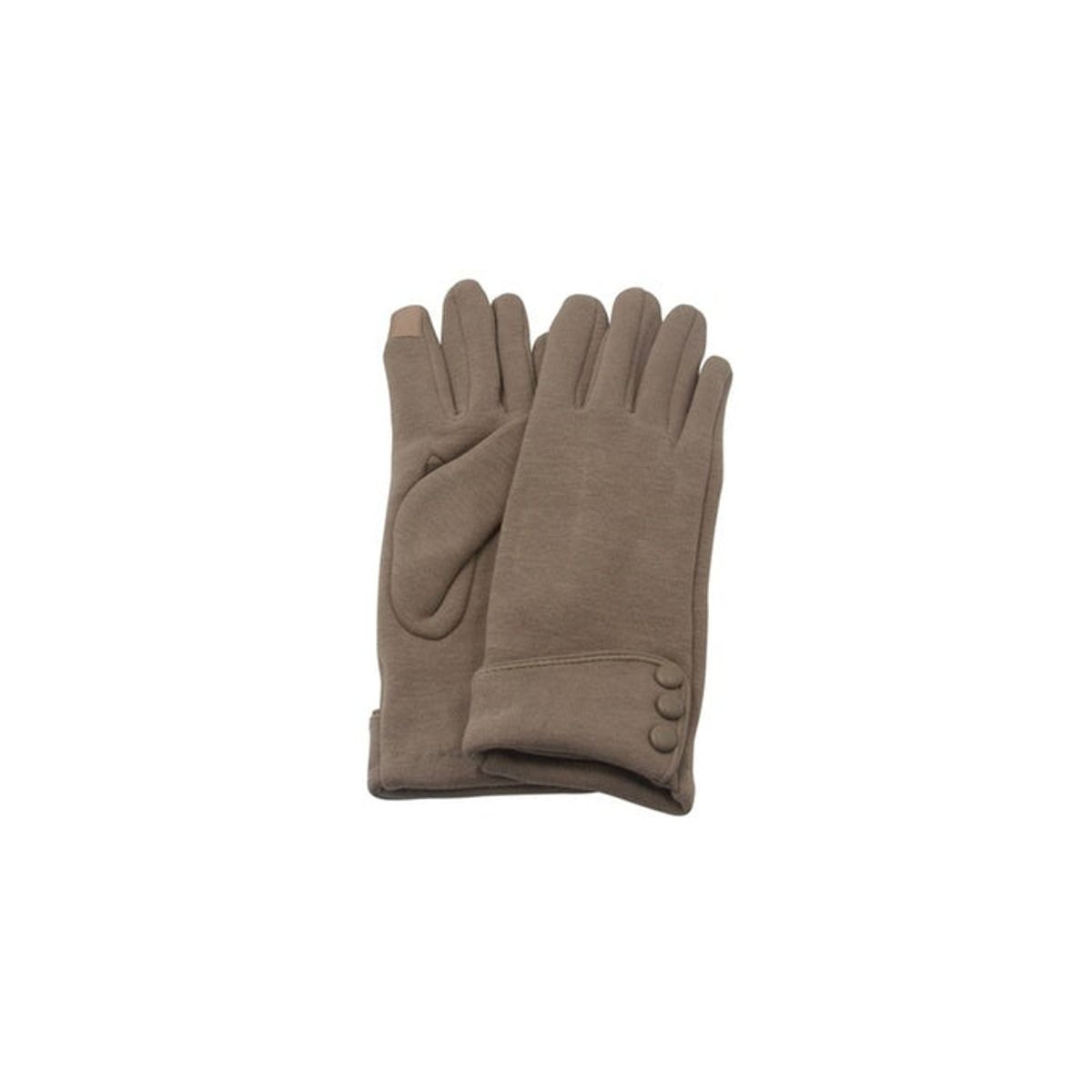 Women's Touchscreen-Compatible Fleece Gloves - Brown