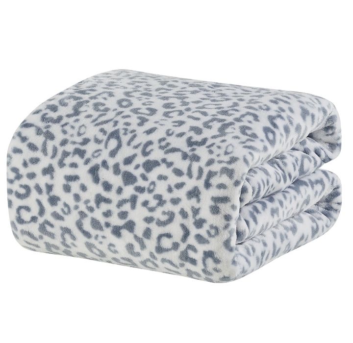 Photos - Duvet Noble House Noble House Luxe Plush Bungalow Collection Throw Blanket - Bungalow Leopard SHD-LEOPARD-THROW-50X70