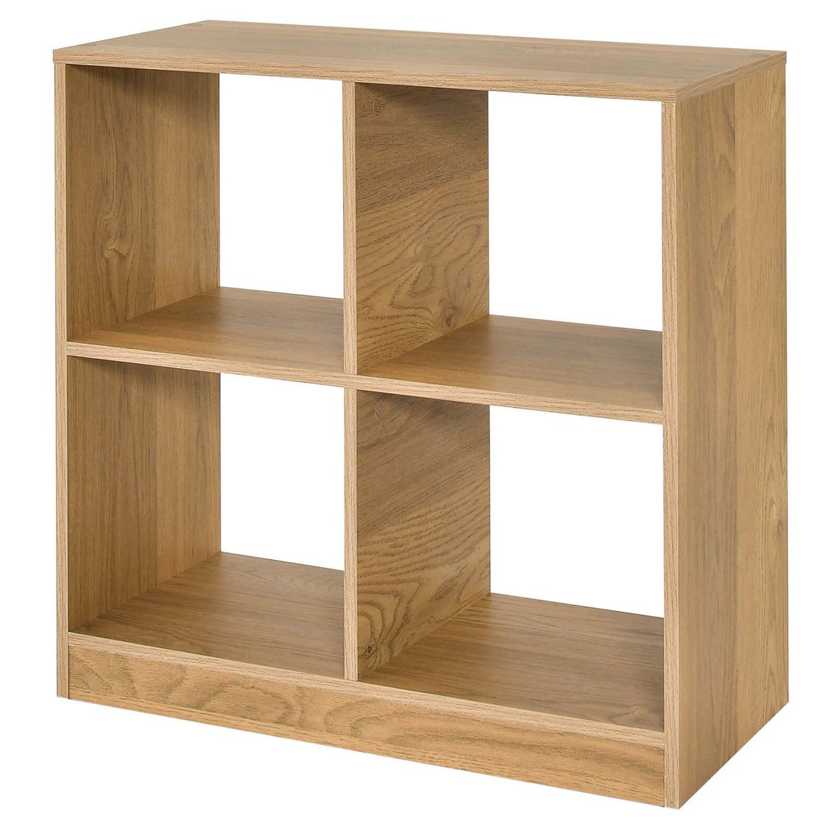 Photos - Wardrobe Costway 4-Cube Wooden Open Storage Bookshelf - Natural HCST02964 