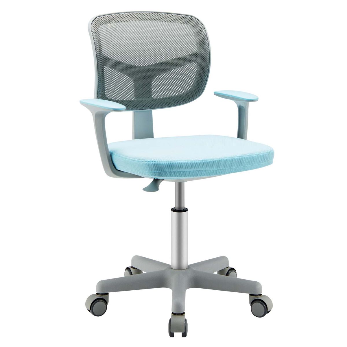 Photos - Chair Costway Kids' Adjustable Desk  with 5 Rolling Universal Casters - Kids Desk  -Blue HY10040BLNEW 